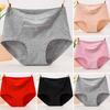 Women Underwear Anti-theft Zipper Pocket High Waist Seamless Stretch Breathable Cotton Middle-aged Mom Grandma Brief Panties Underpants