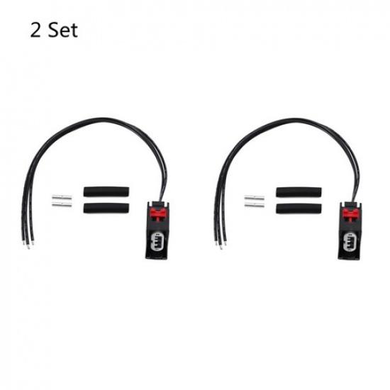 2Pcs Front Turn Signal Light Pigtail Harness Plug For 2007-2018 Jeep Wrangler JK