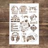 A4 Size Decorative Reusable Game Stencil Template Painting Stencils for DIY Crafts Scrabooking Painting On Wood,Canvas,Floor,Wall and Tile