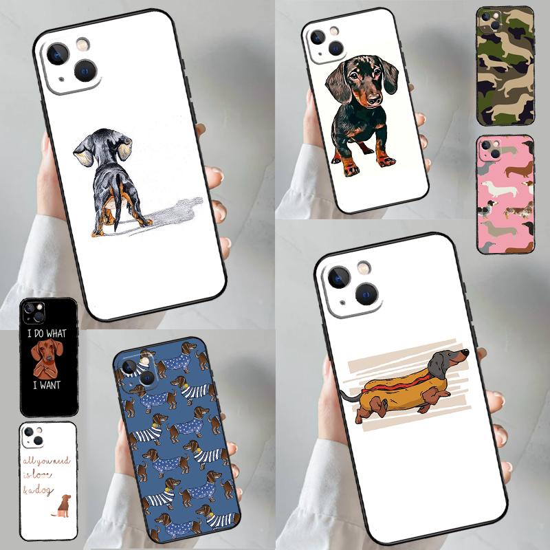 Чехол для телефона с таксой Dachshund Teckel Dackel для iPhone 16 15 14 13 12 11 Pro XS Max Mini XR X 7 8 Plus Задняя крышка