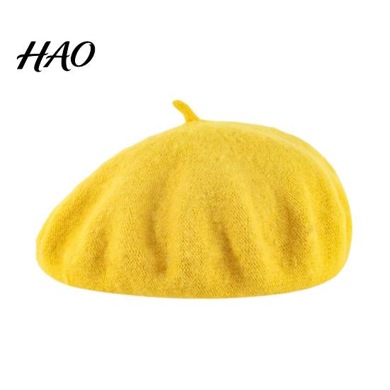 Soft Wool Blend Beret Women Hat, Elegant Classic Solid Color Winter Stylish Gift for Her Cap, Breathable Headwear Ladies Chic Vintage Style Cap