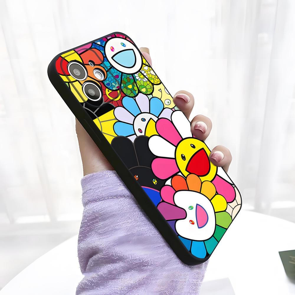 Чехол для телефона от художника Т-Такаси Мураками Для IPhone 17 Pro Max 15 Pro 16 14 Plus 12 13 Mini 11 Pro Ударопрочный Мягкий чехол
