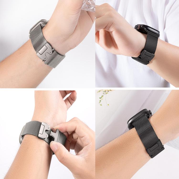 New Arrivals for Apple Watch 42 / 44 / 45 / 46 / 49mm 5 Pack XDfind Umbrella Buckle Milanese + Butterfly Buckle Mixed Watch Band