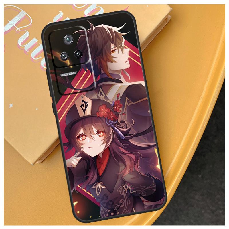 Чехол Genshin Impact Zhongli Hutao для POCO F5 X5 X3 Pro F3 F4 X4 GT M4 M5 Задняя крышка для Xiaomi 12 Lite 11 13 11T 12T Pro