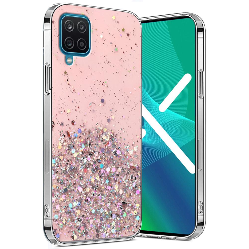 Case for Samsung Galaxy A12 / M12 / A12 2021, Glittery, Pink