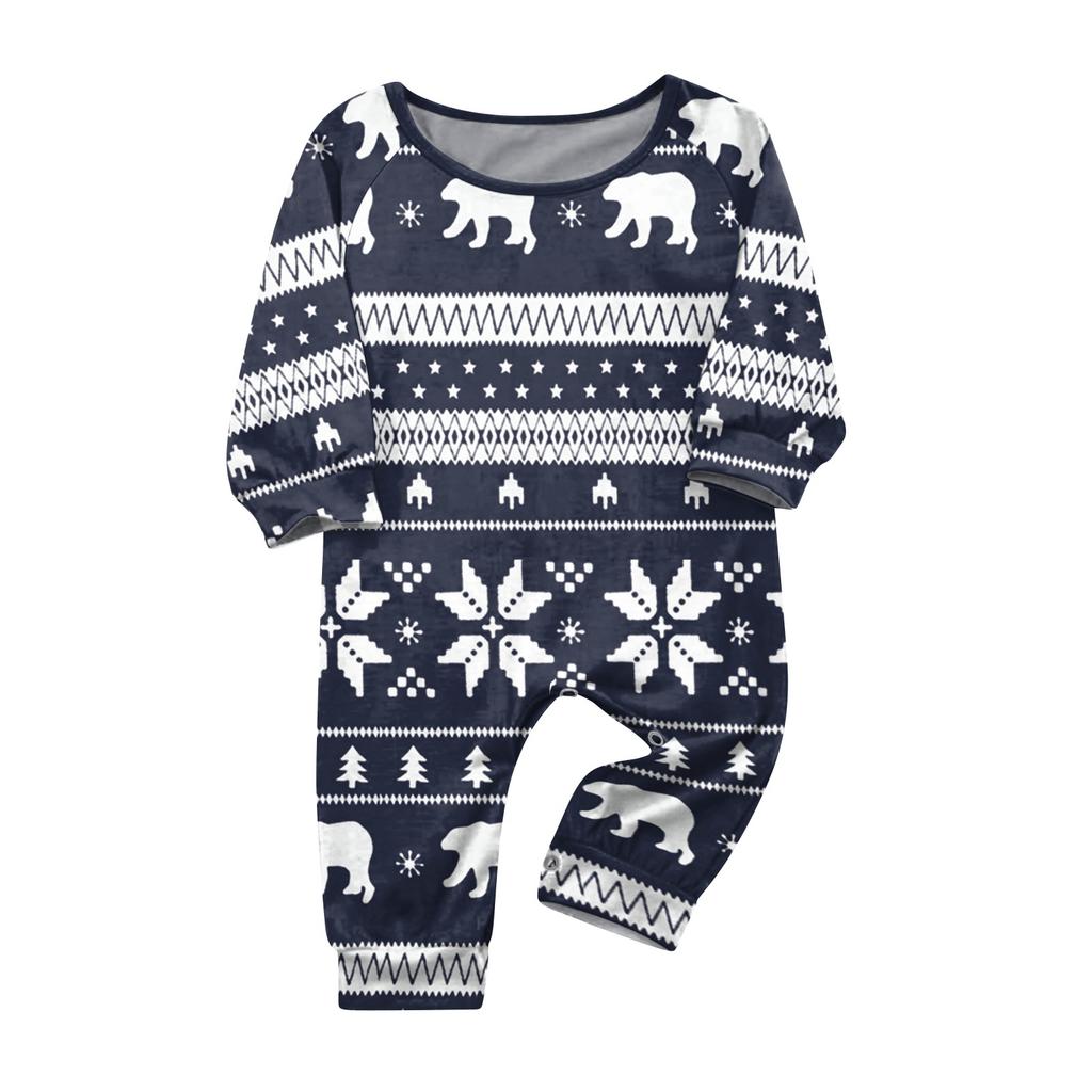 Christmas Prints Family Matching Long Sleeve Tops+Pants Set Family Matching Sets