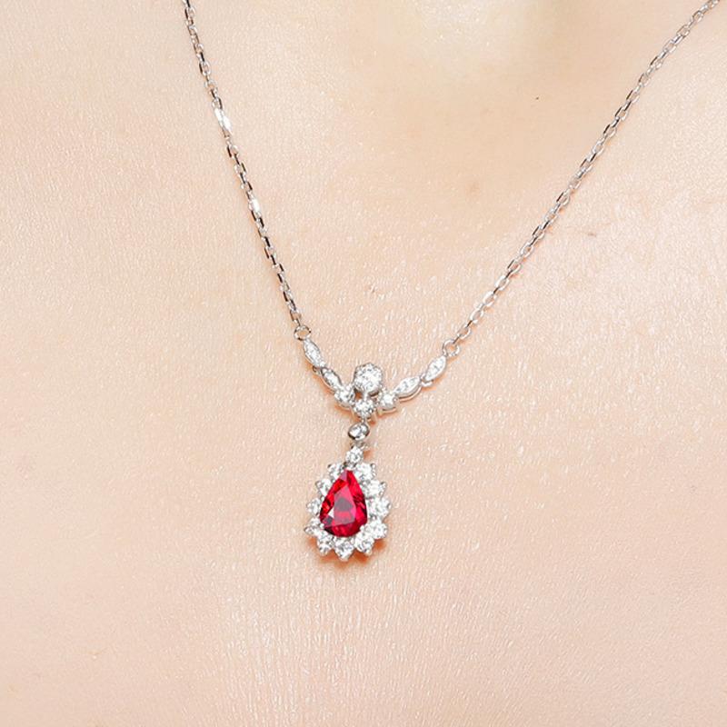BELLA BOX Циркон темпераментный водяной цветок подвеска-капля женская цепочка на ключицы ожерелье для женщин очаровательный ужин ювелирные изделия 