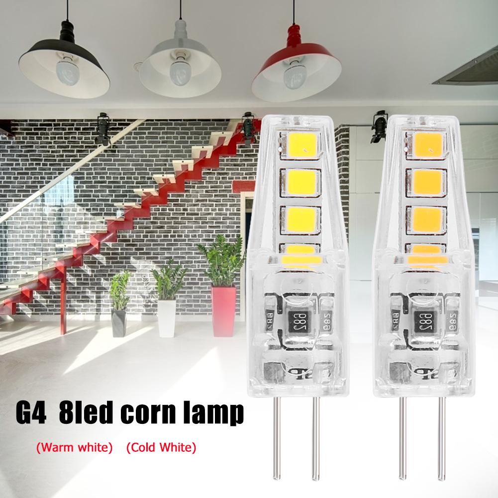 1-10 шт. Светодиодная лампа G4 8 светодиодов 2 Вт AC/DC 220 В Светодиодная лампа COB Спот Освещение для люстры Замена галогенных ламп