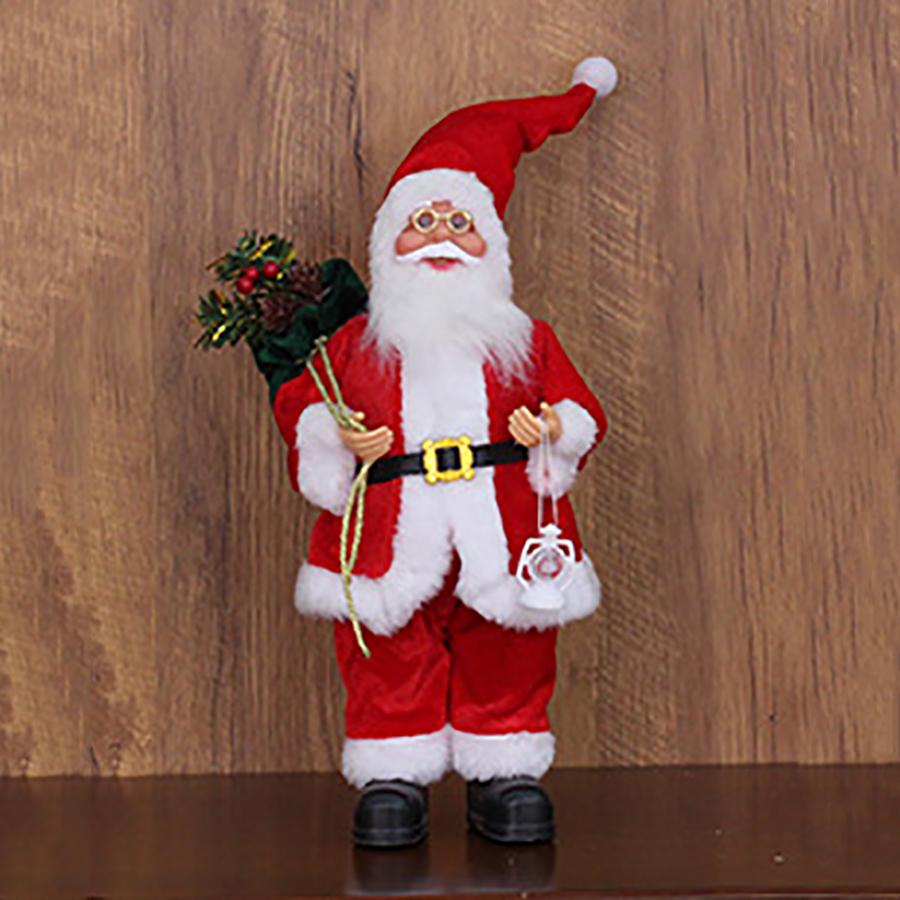 1PC 30cm Standing Santa Christmas Decorations Gift Figure