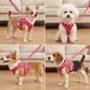 Soft Webbing Dog Harness Leash Set Pink Tone Puppy Outdoor Harness  Daily Walking