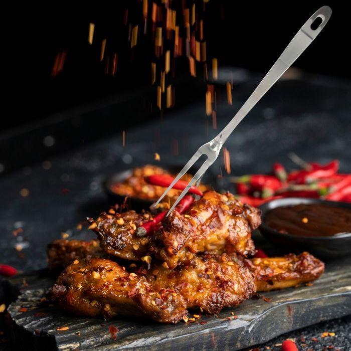 Fourchette à viande et pour barbecue 2 piques 30,5 cm fackelmann oxford