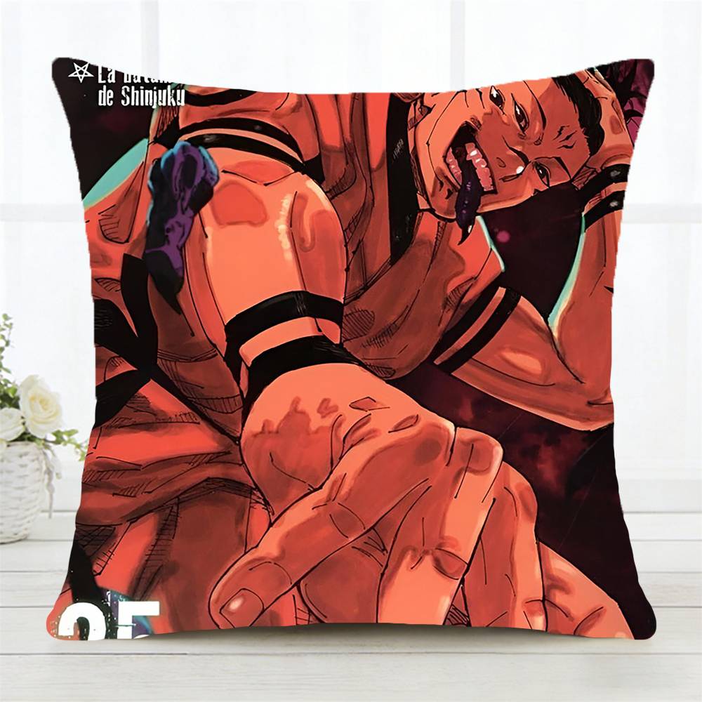 Anime JJujutsu KKaisenS Pillow Case Fashion Square Pillowcase Bedroom Sofa Room Ins Decoration Leisure