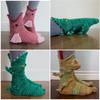 Knit Crocodile Christmas Socks - Shark & Crocodile Design Warm Floor Socks