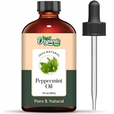Органическое эфирное масло мяты перечной Mentha Arvensis 'Zing' Чистое и натуральное для ухода за кожей, лицом, волосами, для ароматерапии, в диффузоре, для кондиционера - 118 мл