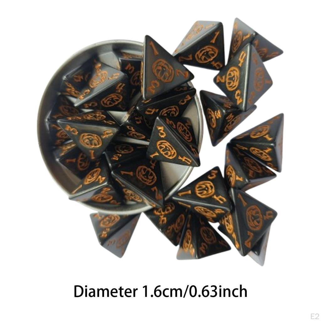 Набор из 25 кубиков D4, многосторонний акрил для карточных игр