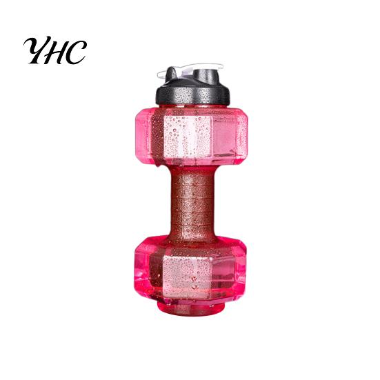 Portable Water Bottle 500/1500/2200/2600ML Dumbbell Sports Clear Arm Strength Kettle Training Workout Drinking Cup Home Gym Fitness Equipment
