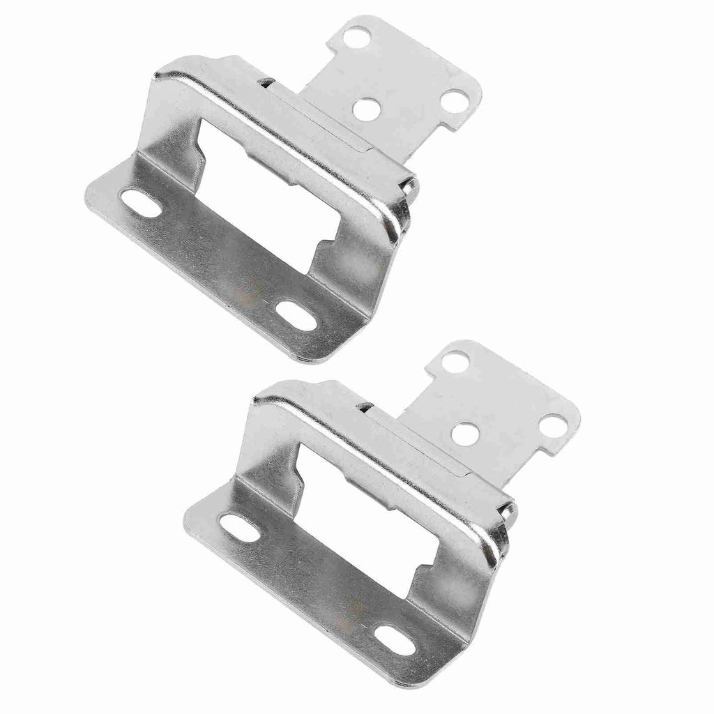 2Pcs Self Closing Cabinet Hinge 1 2in Enhanced Safety Steel Semi Wrap Overlay Cupboard Door Hinge for Kitchen Bathroom