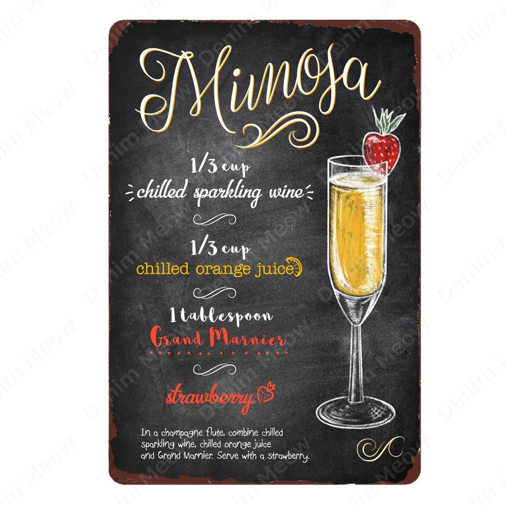 Классический Коктейли Металлический Плакат Московский Мул Старинные Оловянные Вывески Бар Украшения Дома Джин Виски Водка Текила Настенная Художественная Тарелка N365