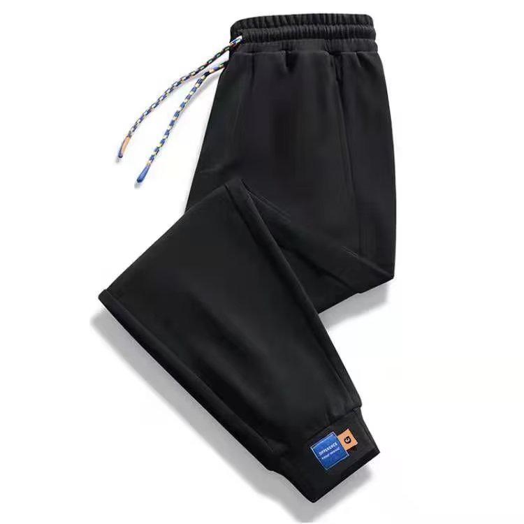 Мужские спортивные брюки большого размера на молнии на осень - повседневные прямые спортивные брюки