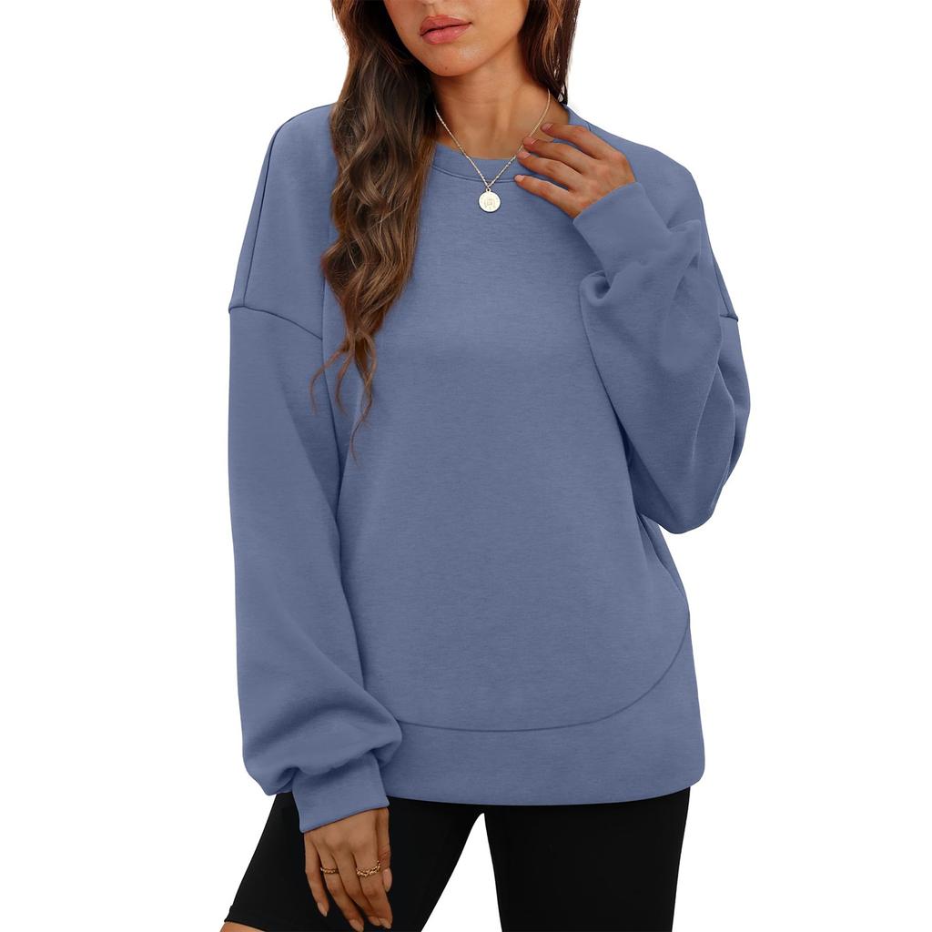 Womens Basic T-Shirts Long Sleeve Curved Hem Summer Tops Fitted Tees Clothing
