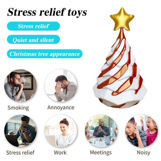 3D-печатная спиральная конусная игрушка, невозможная рождественская елка, сквозная скульптура, вихревая нить, иллюзия, снятие стресса, мини-спиральная игрушка-фиджет для дерева