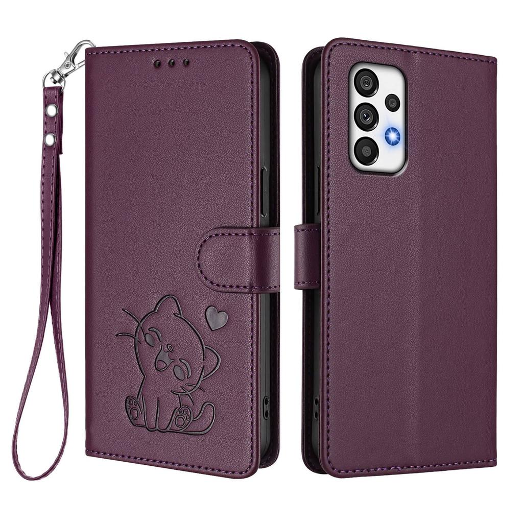 Чехол-кошелек WEFOR для Samsung Galaxy A57 A37 A17 A73 5G A72 A71 A56 A55 A54 A53 A52 A51 4G, Милый Кот, Флип-чехол с Держателем для карт