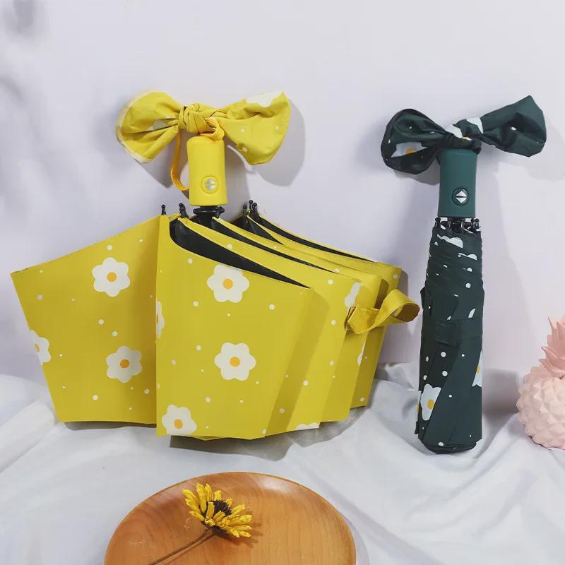 Automatic UV and Wind-Resistant Cartoon Parasol: Large Dual-Purpose Sun and Rain Umbrella for Women and Students.