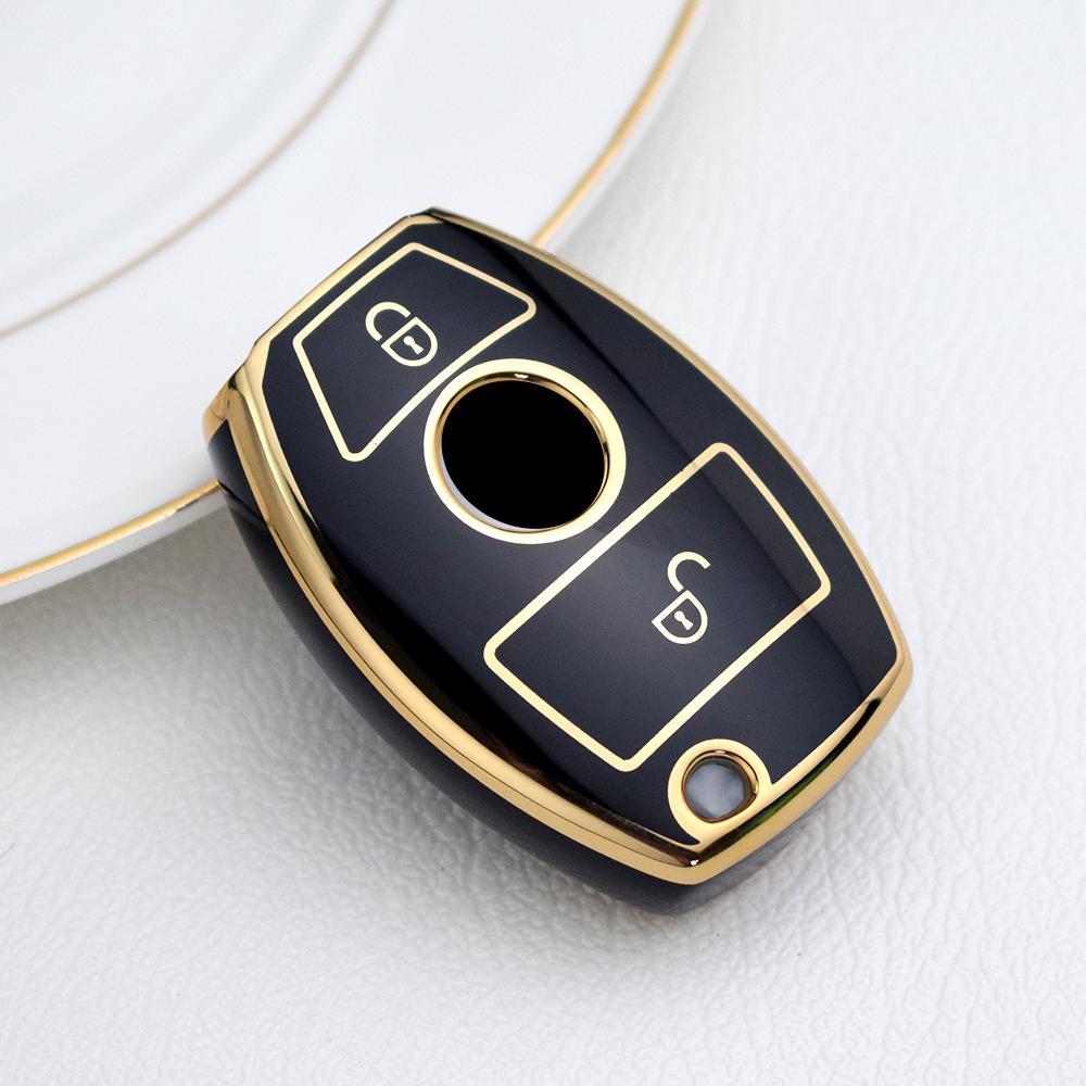 Чехол из ТПУ с 2 кнопками, брелок для дистанционного ключа автомобиля, чехол для Mercedes Benz ACESG Class GLA CLA GLK GLC CLS W204 W463 W176 W251 W205 AMG