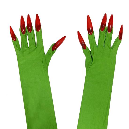 Длинные перчатки-когти для пальцев Женские перчатки-лапы с длинными ногтями Хэллоуин Ведьма Деном Косплей Костюм для ролевых игр Сценическое выступление