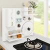 Kitchen Freestanding Steel Panel Kitchen Rack Kitchen Storage Side Rack Stove Area Sink Storage White