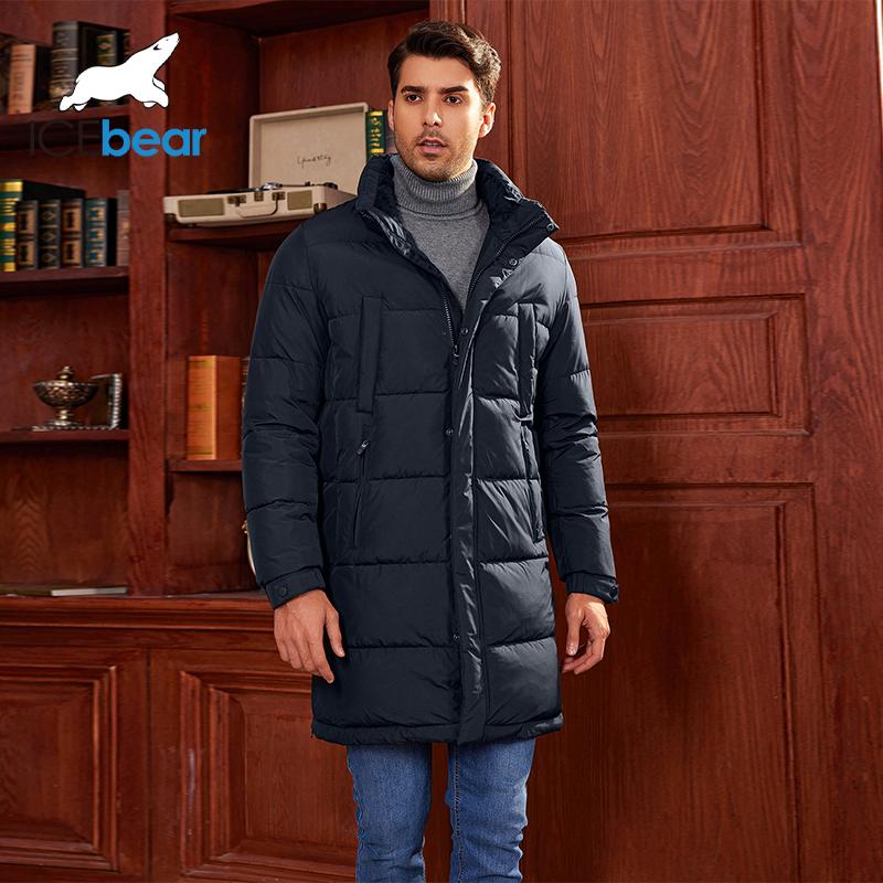 ICEbear 2024 Men's Winter Jacket Casual Outdoor Coat Fashion Hooded Thickened Cotton Jacket MWD4221I