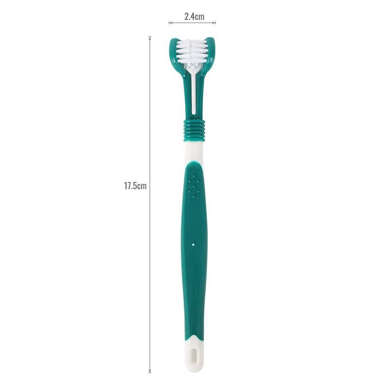 Cat Toothbrush, Three-headed and Three-sided Toothbrush, Dog Toothbrush, Pet Supplies, Pet Toothbrush, Oral Cleaning Dog Toothbrush