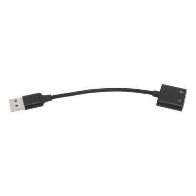 USB звуковой адаптер Алюминиевый сплав Черный Plug and Play USB на 3,5 мм разъем Звуковая карта для настольных компьютеров Ноутбуков