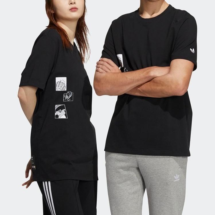 adidas Футболка унисекс с короткими рукавами и графическим принтом Originals X Pixar, черные HD9087