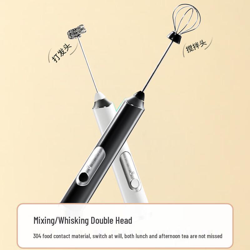 Zhaoran Handheld Cordless Electric Egg Beater and Milk Frother