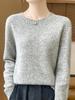 Women's 100% Pure Wool Polka Dot Sweater, Round Neck, Double Strand, Seven Stitches, Spring/Autumn.