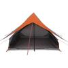 Family Tent with Roof in Grey and Orange 256 x 256 x 185 cm