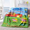 Peppa Pig Personalized Name Blanket Cozy Customizable Blanket Comfortable Great for Bed Sofa Living Room Livingroom Ideal for All Seasons