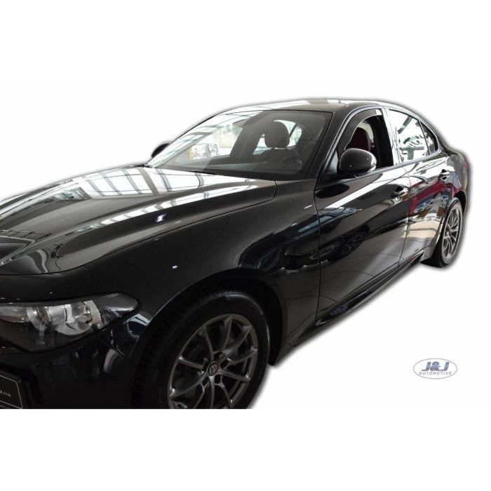 Déflecteurs d'air - J&J AUTOMOTIVE - Alfa Romeo Giulia 952 - Fumé - Installation facile - Acrylique renforcé