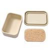 Silicone Drain Soap Dish Square Storage Box Multifunction Travel Soap Box  Food Storage