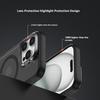 For iPhone 16 Pro Max Magnetic Case Anti Drop TPU + PC Phone Cover with Lens Frame Kickstand