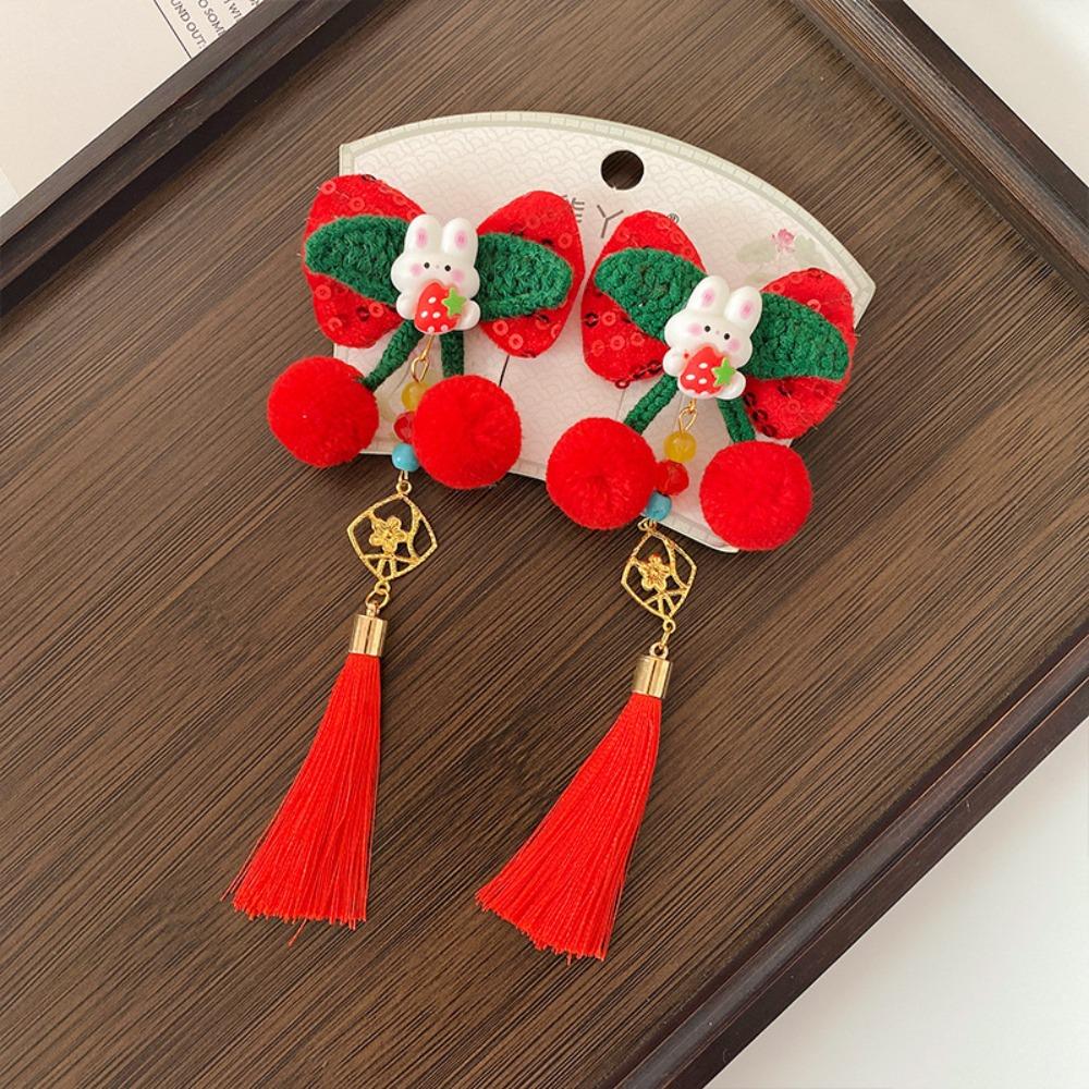 Детская новогодняя заколка для волос в стиле Тан, головной убор в стиле Ханфу, заколка для волос в старинном стиле для детей