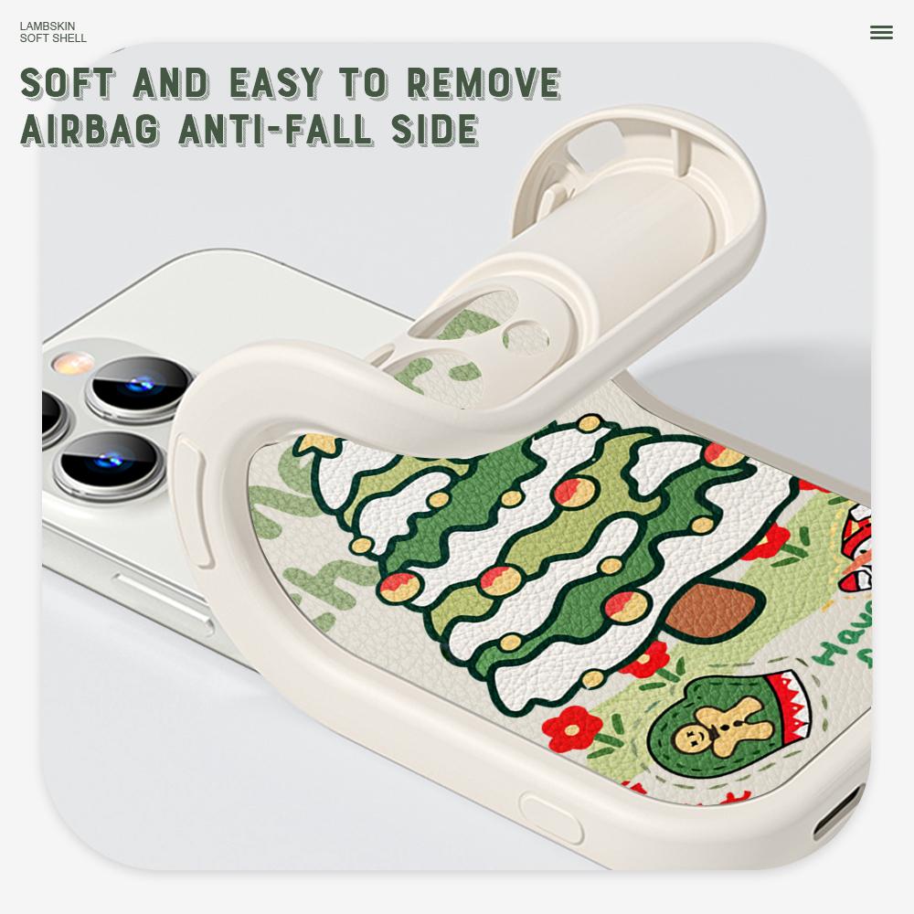 Тонкий кожаный чехол с рисунком «Рождественская елка» из искусственной кожи, чехол для телефона для Huawei Honor Infinix iPhone Vivo