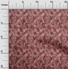 oneOone Cotton Cambric Dark Rose Brown Fabric Tropical Leaf Fabric For Sewing Printed Craft Fabric By The Yard 42 Inch