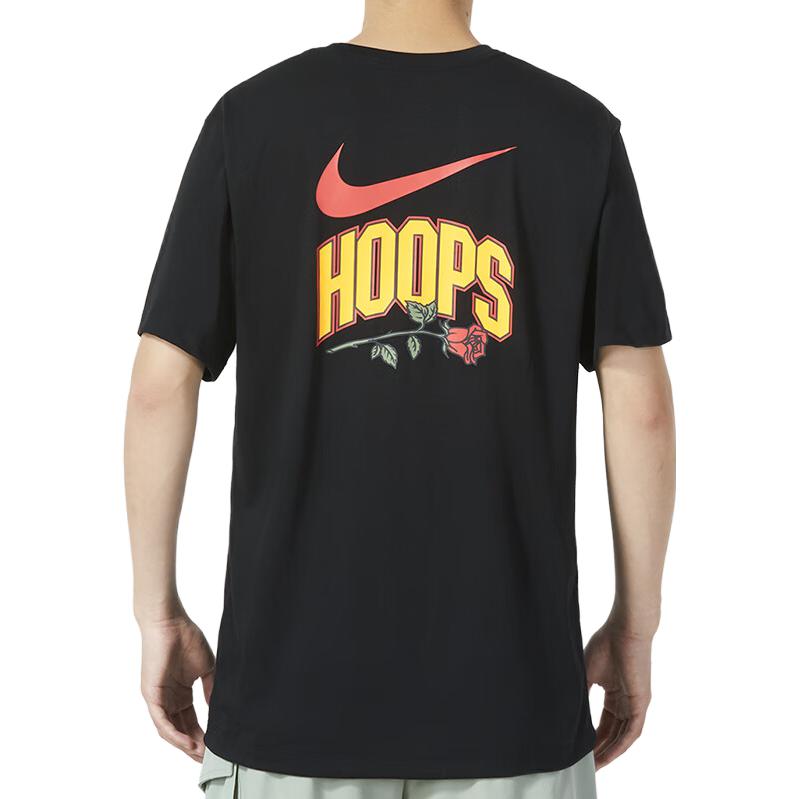 Nike Футболка с коротким рукавом и круглым вырезом, с принтом логотипа бренда, черная, для мужчин FJ2347-010