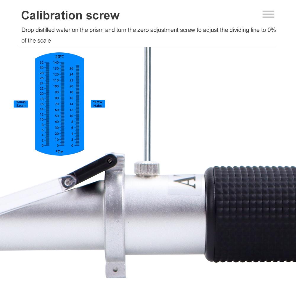 Ручной рефрактометр для фруктового вина 0 - 140°OE 3 в 1 Рефрактометр для виноградного и алкогольного вина Измеритель концентрации сахара в вине 0-32%Brix Тестер