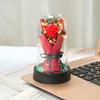 1 Set Valentine'S Day Christmas Home Decor Gift Everlasting Rose Led Acrylic Dome Bouquet Romantic Illuminated Ornament