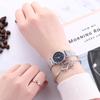 Simple Retro Silver Case Dial Watches Ladies Quartz Watch