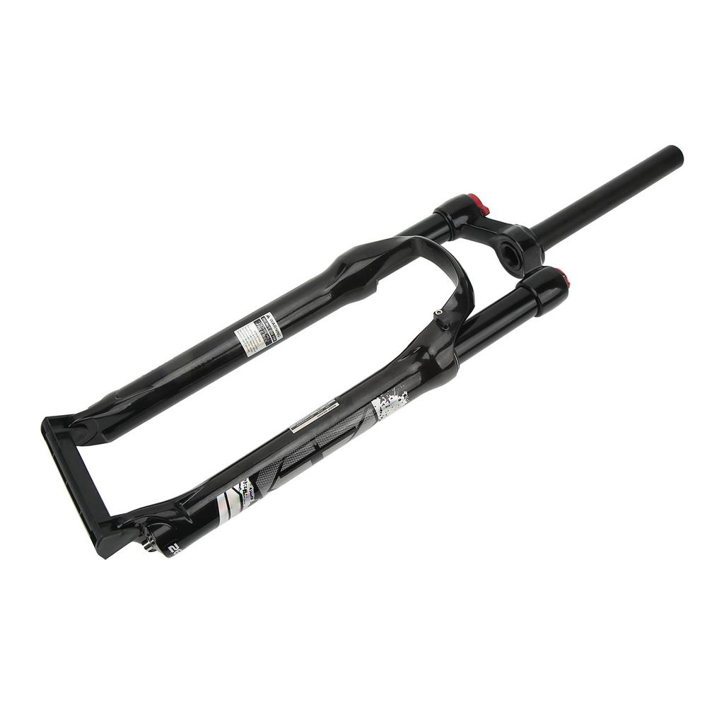 26-дюймовая амортизационная вилка для горного велосипеда, передняя вилка с прямым рулевым механизмом, ручная блокировка, черная трубка