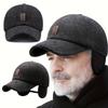 Middle-aged and Elderly Winter Cold and Warm Sports Baseball Caps, Outdoor Fleece Ear Protection Caps